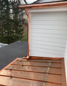 New Canaan CT Copper Gutters