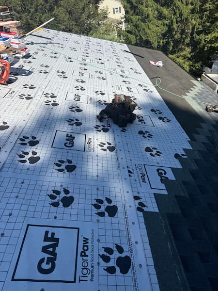 GAF Roof Replacement & White Half-Round Gutters in Westport, CT