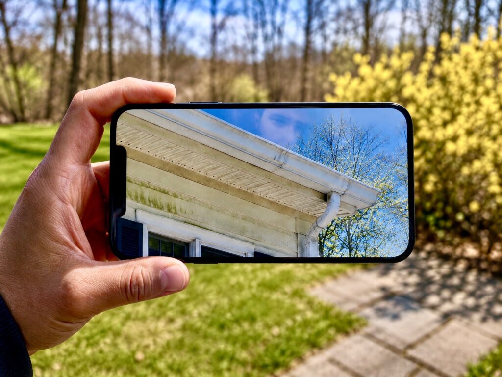 gutter inspection from the ground